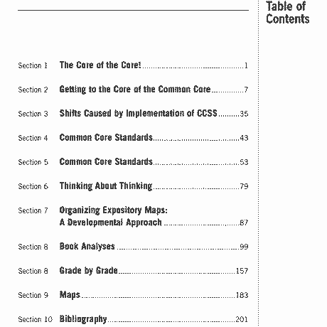 The Core of The Core Table of Contents